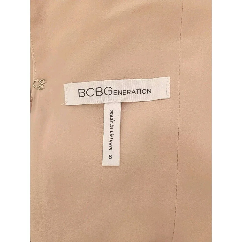 BCBGeneration Dress Women’s Size 8 Soft Pink Spaghetti Strap Strappy - Picture 6 of 11
